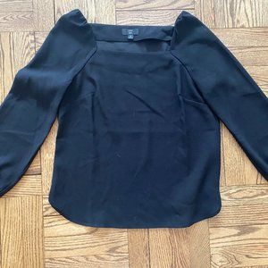 Black, Square neck Jcrew Blouse